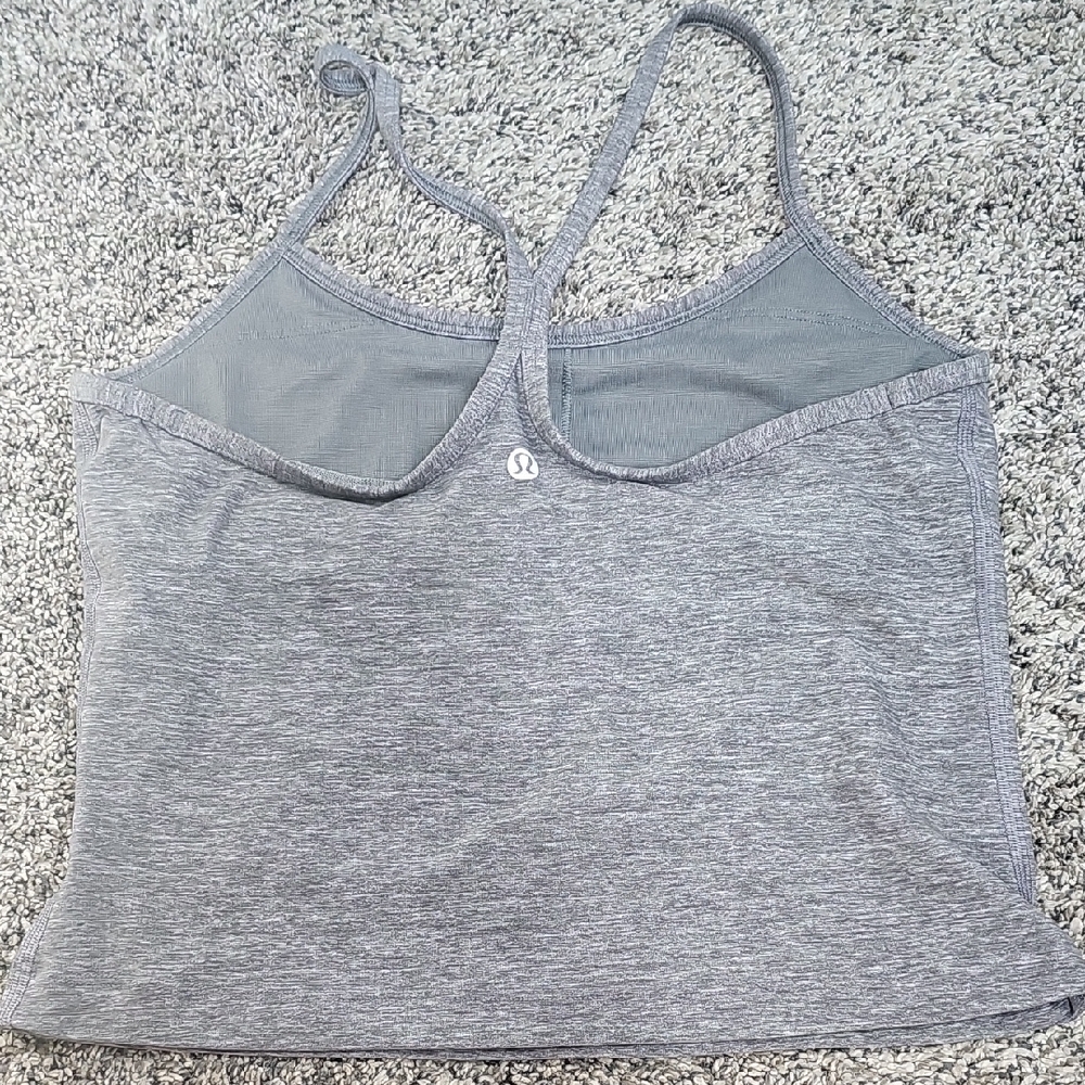 lululemon athletica Gray Crop Top With Built In Bra - Picture 2 of 4